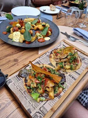 "Tacos" and patatas bravas at Enigma in Calpe