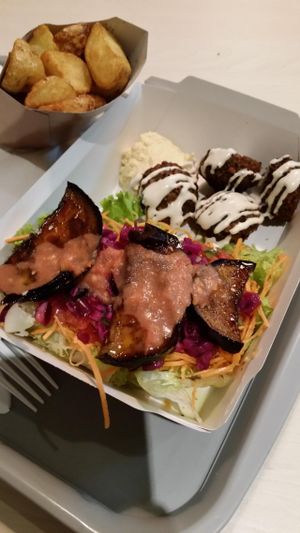 Falafel plate at Yaafa. The eggplant was especially good. at Yaafa - D'Algerie in Lyon