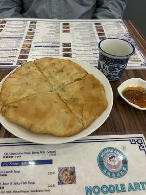 Green onion pancake   at Noodle Arts in Vancouver