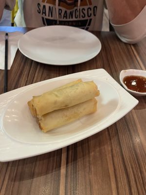 Veg spring rolls  at Noodle Arts in Vancouver