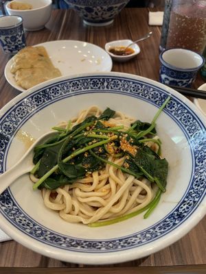 Vegan Dan Dan noodles   at Noodle Arts in Vancouver