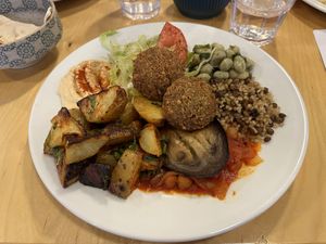 Mezze bowl  at Old Fire Station x Damascus Rose Kitchen in Oxford