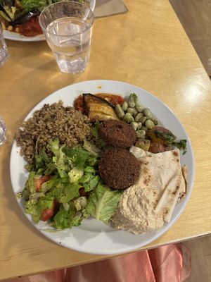 Mezze plate  at Old Fire Station x Damascus Rose Kitchen in Oxford