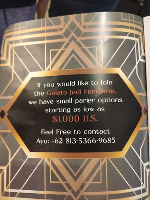 Seriously thinking about it... at Gelato Jedi in Ubud