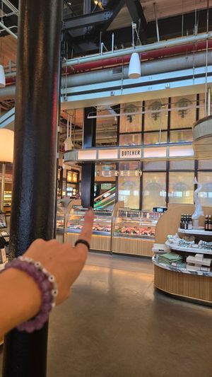 Entrance (go up the escalator) at abcV - Tin Building - temporarily closed in New York City