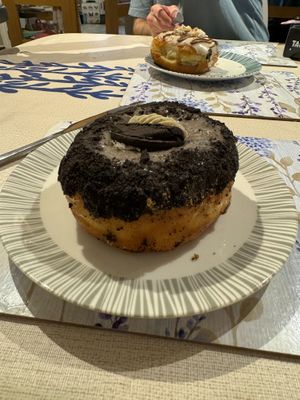 Oreo donut at WhoCult Coffee + Donuts in Newport