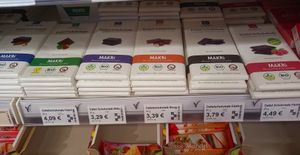 makri chocolate (sweetened with dates) at Reformhaus Maier in Heilbronn