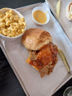 Boston Beef and mac at Vegan Deli and Butcher in St Louis