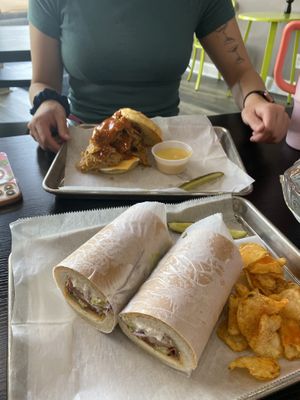 Italian Cold Cut and Boston Beef (all vegan)  at Vegan Deli and Butcher in St Louis