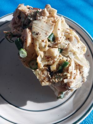 maine lobster roll at Vegan Deli and Butcher in St Louis