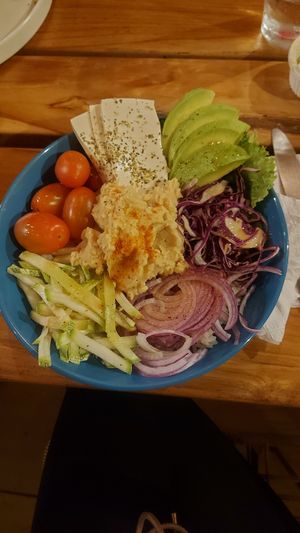 Tofu bowl at Mr. Pelicano in Samara
