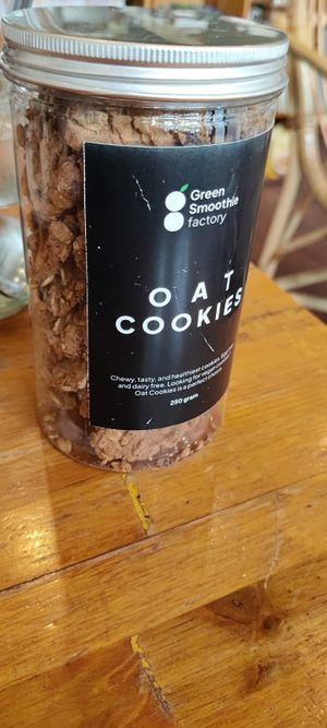 Oat cookies at GreenSmoothie Factory in Medan