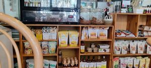 Counter and more snacks at GreenSmoothie Factory in Medan