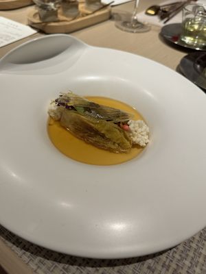 Artichoke, baby cabbage, blaze mushroom main  at Yuan 圓 in Hong Kong Island