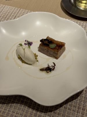Black truffle, tofu ice cream, toastt  at Yuan 圓 in Hong Kong Island