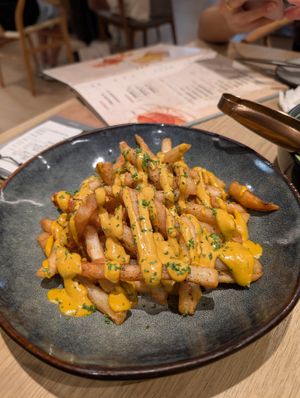 Vegan Cheese fries at Root Kitchen in Taipei