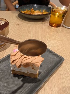 Chestnut cake at Root Kitchen in Taipei