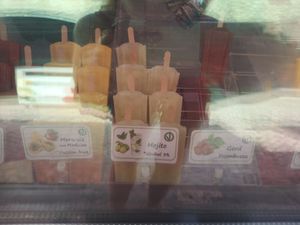 Alcoholic vegan ice lollies at Llagurt in Girona
