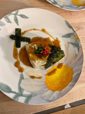 Soft tofu with Japanese sesame sauce at Amber Food & Desserts in Koh Samui