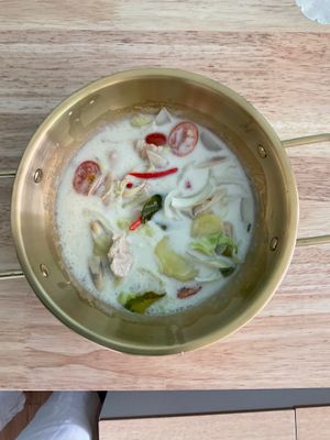 Vegan TomKha  at Amber Food & Desserts in Koh Samui