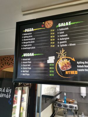 Vegan menu. at Al-Basha in Copenhagen