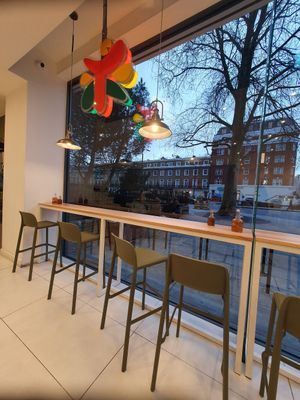 Window seating #Veganuary at Koshary El Tahir in London