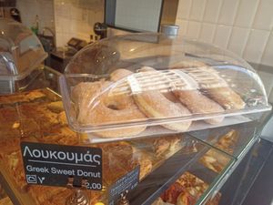Options marked at Spitiko Bakery in Thessaloniki