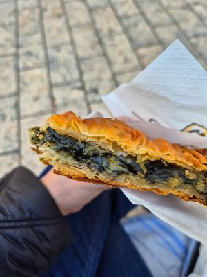 Spanakopita #Veganuary at Spitiko Bakery in Thessaloniki