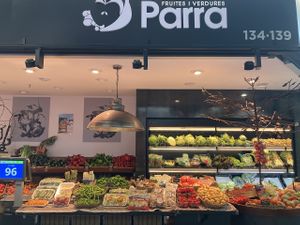 Vendor stall at Mercat de Sant Antoni in Barcelona
