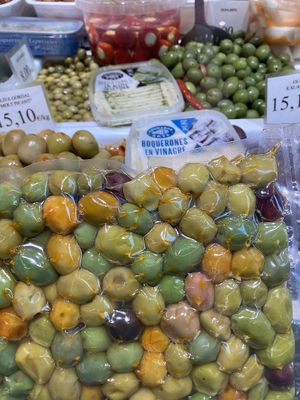 Olives at Mercat de Sant Antoni in Barcelona