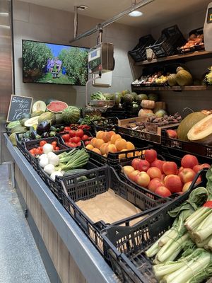 Vendor stall at Mercat de Sant Antoni in Barcelona
