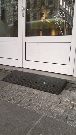 Rampe auf Anfrage verfügbar (allerdings kann man sich ohne stufen-überwindende Hilfe im Laden nicht bemerkbar machen) at Katzentempel - Bremen in Bremen