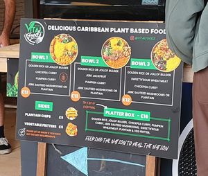 Menu at Vital Foodz in East London