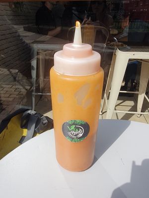 House hot sauce at Vital Foodz in East London