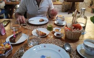 Breakfast selection with sweet and savory items at La Casa di Melo - Organic Farm in Siracusa