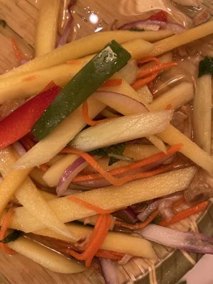 Mango salad  at Thien Tam in Toronto