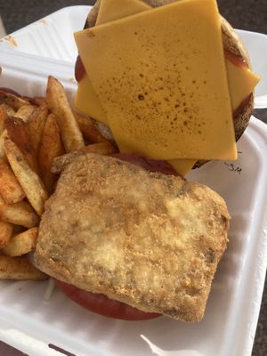 Deep fried tofu burger   at Original Patty Men in Birmingham