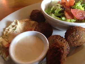 falafel platter at Lawrence's Cafe in Decatur