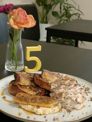 Brunch served in the café Thursday to Sunday (french toast pictured) at Rise Bakehouse in Stockton On Tees