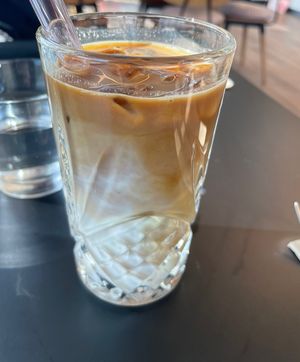 Soy iced latte  at For Change Cafe in Bellfield