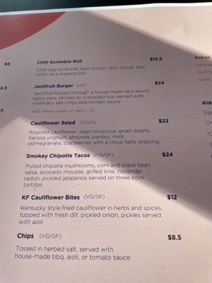 Menu 2  at For Change Cafe in Bellfield