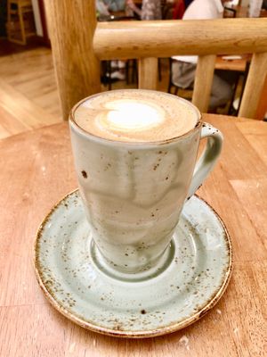 Oat latte  at Camphill in Holywood