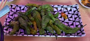 Shishito peppers  at Rural Ramen Bar in San Francisco