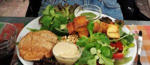 Vegan salade met tofu at Cafe de Plak in Nijmegen