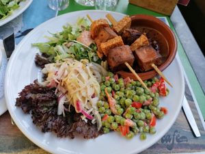 Tofu/tempeh dish at Cafe de Plak in Nijmegen