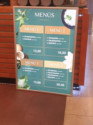 Menü Karte at An Lac in Flensburg