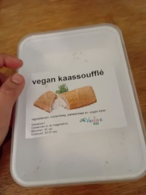 Vegan kaassoufflé suuuper delicious! (I only thought of taking a pic after I had already eaten it but I super recommend it! at Veggie4U in The Hague