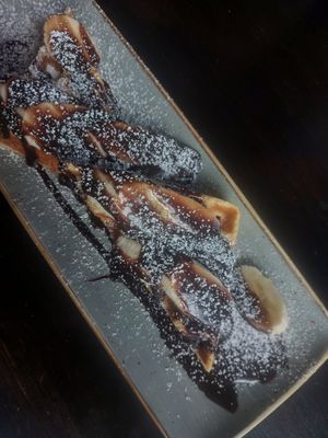 Belgian waffles at Damals Hinterm Mond in Marburg