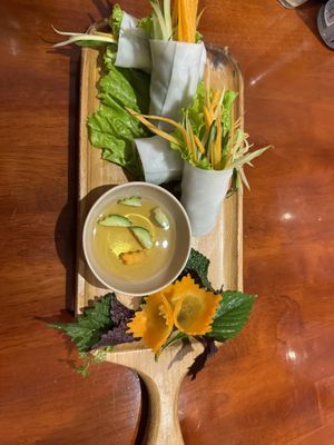 Fresh rolls   at Hong Hoai's Restaurant in Hanoi