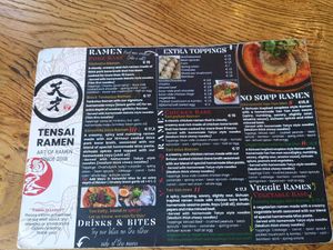  Menu 2 at Tensai Ramen in Rotterdam